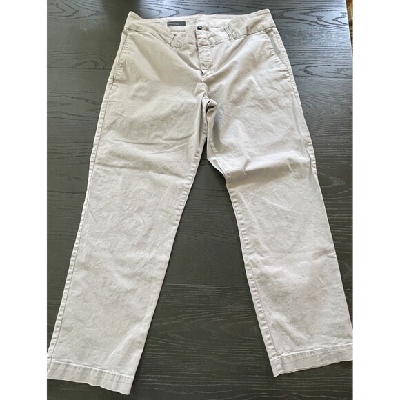 Kut from the Kloth Crop Trouser Women's Size 10 Taupe  25" Inseam Stretch Cotton - Picture 1 of 7